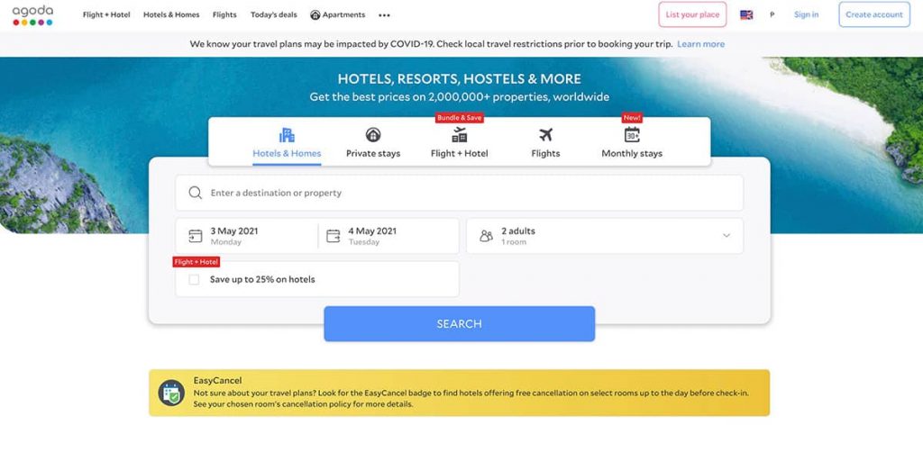 agoda.com homepage
