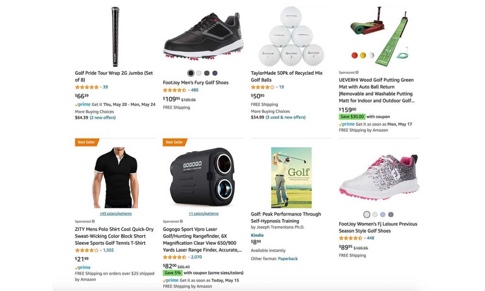 amazon golf items