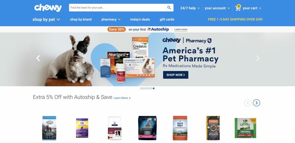 Chewy Affiliate Program Homepage