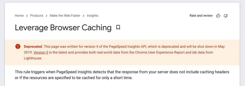 leverage browser caching google blog