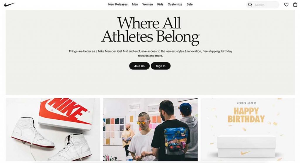 nike shoes homepage