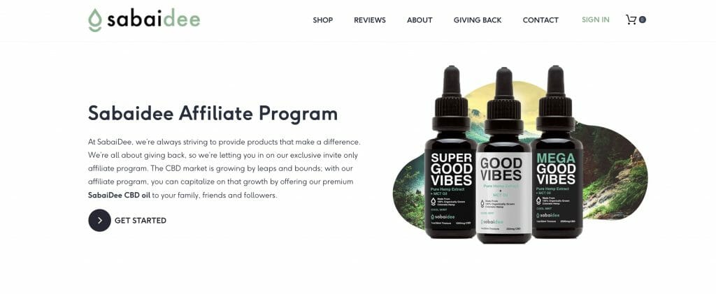 SabaiDee affiliate program page