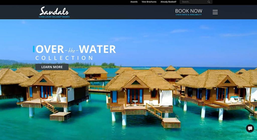 sandals homepage