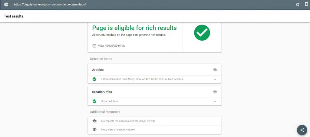 eligible rich result sample